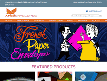 Tablet Screenshot of apecenvelopes.com